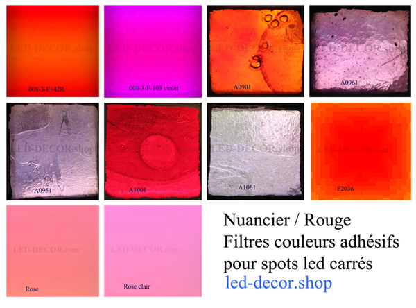 Stickers filtres couleur pour spots led carrés 17 x 17 cm. ref : Pastel 1958 Léger sable.