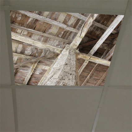 Visuel diffusant ref: Angle chapelle Frioul 1. Format 60 x 60 cm.