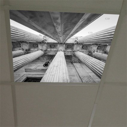 Visuel diffusant ref: Angle chapelle Frioul 1. Format 60 x 60 cm.