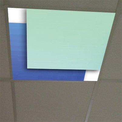 Plafond diffusant ref: Géométrik 08 pour dalles led 60x60 cm de faux plafonds.