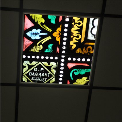 Sticker ref: Vitraux 7058 pour dalle led 60 x 60 cm de faux plafond