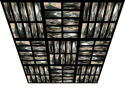 Plexiglass diffusant ref: Fond noir et modules 3 pour dalle led 60 x 60 cm