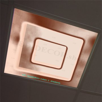 Décor diffusant ref: Quadrature cuivre 3 pour dalles led 60x60cm