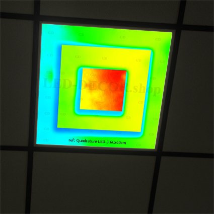 Filtre décoratif ref: Quadrature LSD 3 pour dalle led 60x60cm