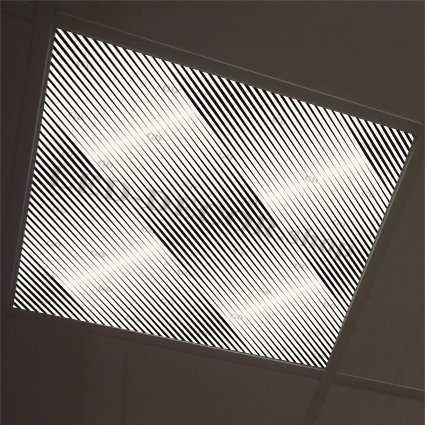 Décor diffusant pour dalles led 60 x 60 cm ref: Quadrature relief 3