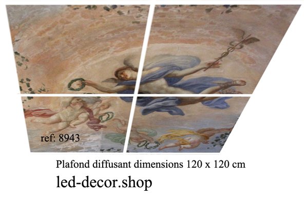Plafond décor diffusant backligth ref: 8943 de dimensions 120 x 120 cm