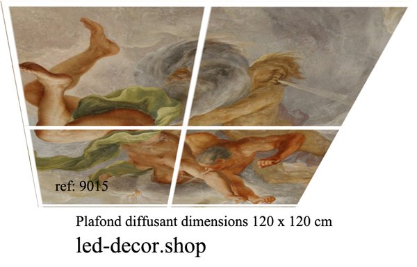 Plafond décor diffusant backligth ref: 9015 de dimensions 120 x 120 cm.