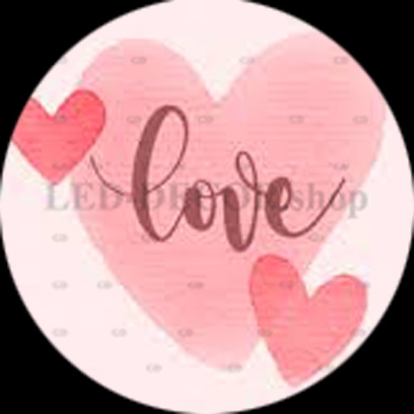 Filtre adhésif St Valentin diamètre 17,5 cm pour spots led ref: Coeurs Love.