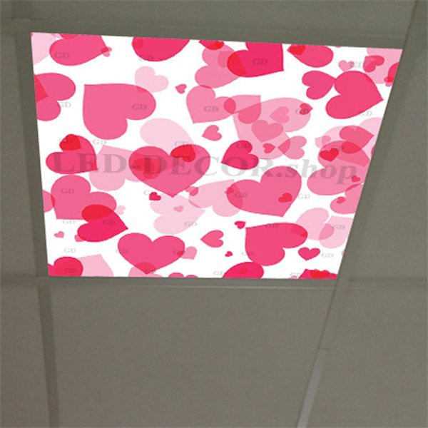 Filtre adhésif St Valentin diamètre 17,5 cm pour spots led ref: Coeurs Love.