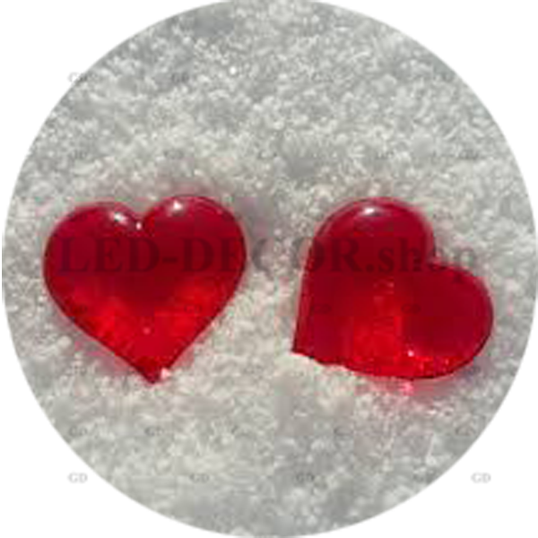 Filtre adhésif St Valentin diamètre 17,5 cm pour spots led ref: Coeur Or.