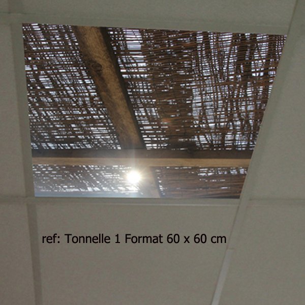 Visuel plafond décor ref: Parasol 4 Format 120 x 120 cm soit 4 plaques de 60 x 60 cm